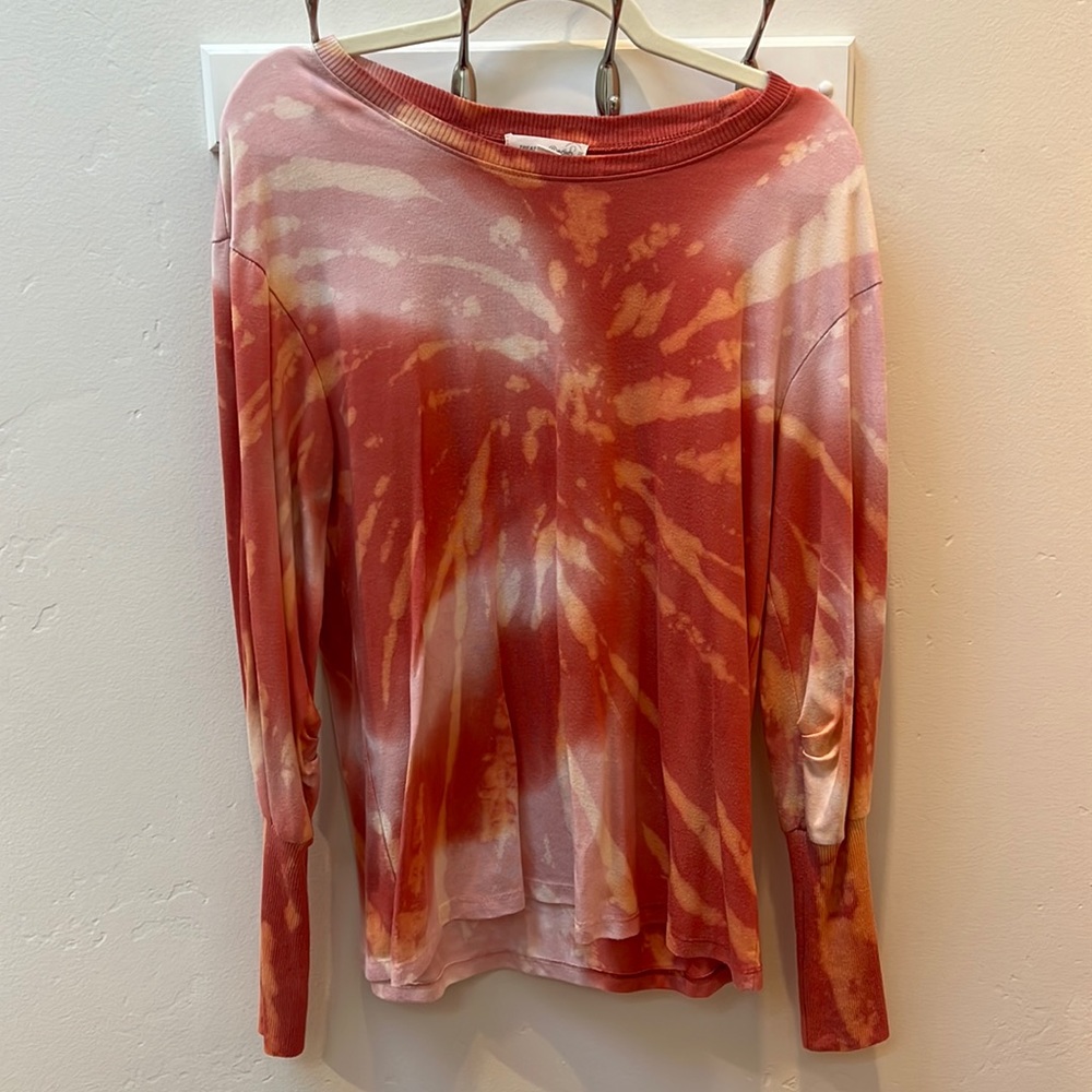 Treasure and bond long sleeve tie dye tee